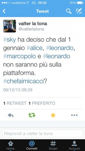 ALICE, LEONARDO E MARCOPOLO FUORI DA SKY. E LA TONA LANCIA LA CAMPAGNA #CHEFAIMICACCI? (MA NON HA LE FREQUENZE DI SPORTITALIA SUL DTT?)