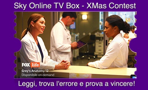 SKY ONLINE TV BOX XMAS CONTEST / 1 – LEGGI, TROVA L’ERRORE E VINCI