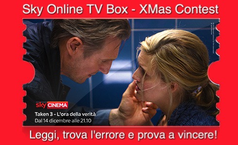 SKY ONLINE TV BOX XMAS CONTEST /  6 – LEGGI, TROVA L’ERRORE E VINCI