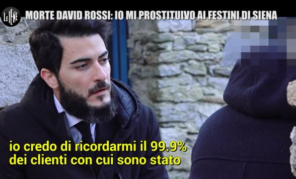 Caso David Rossi a Le Iene, testimonianza shock di un escort: «Festini con politici, magistrati e dirigenti Mps»