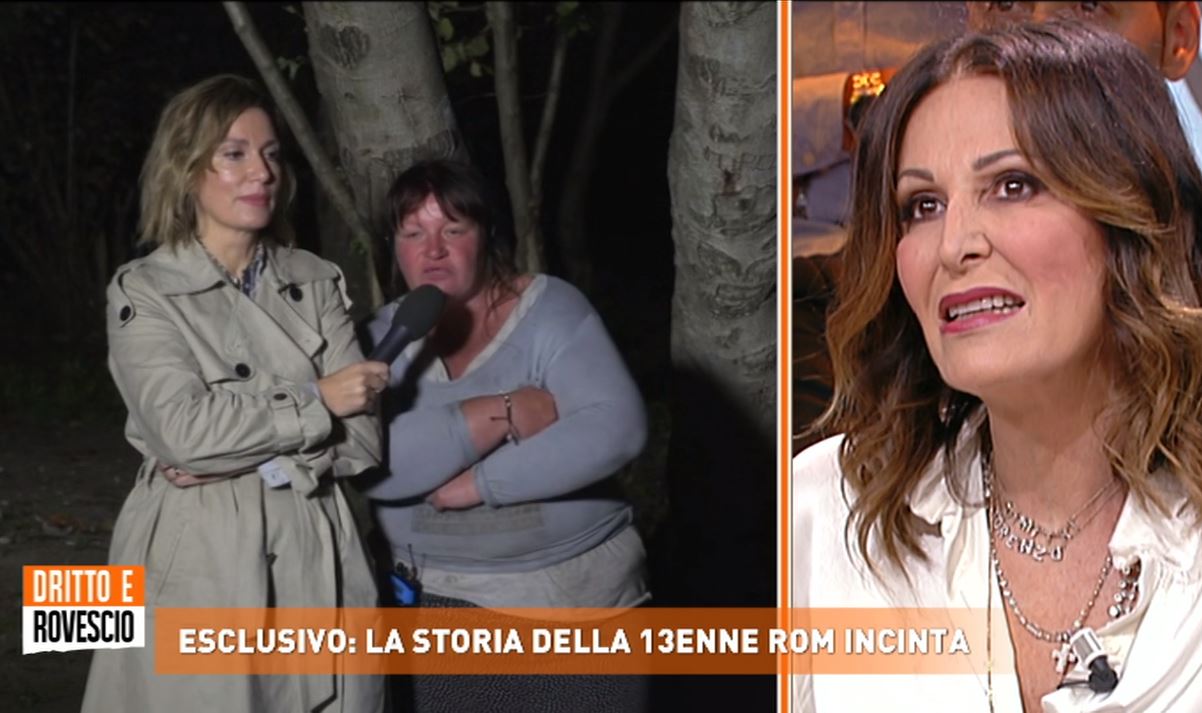 Dritto e rovescio, donna rom vs Daniela Santanchè: secondo round. «Sei brutta, sorridi come una strega. Lascia stare i miei figli, sennò ti faccio…» – Video