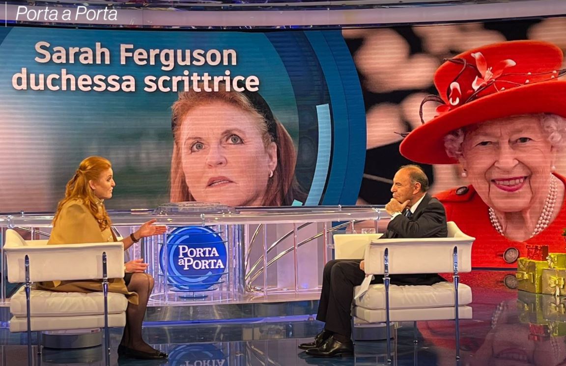 Porta a Porta: Sarah Ferguson ospite in esclusiva da Vespa