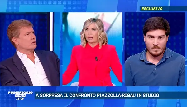 Rigau VS Piazzolla a Pomeriggio5. Scoppia il caos: «Ti ammazzo!»